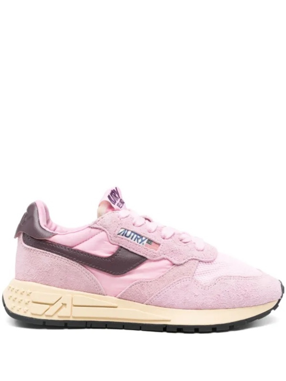 Autry Pink Suede Retro Sneakers